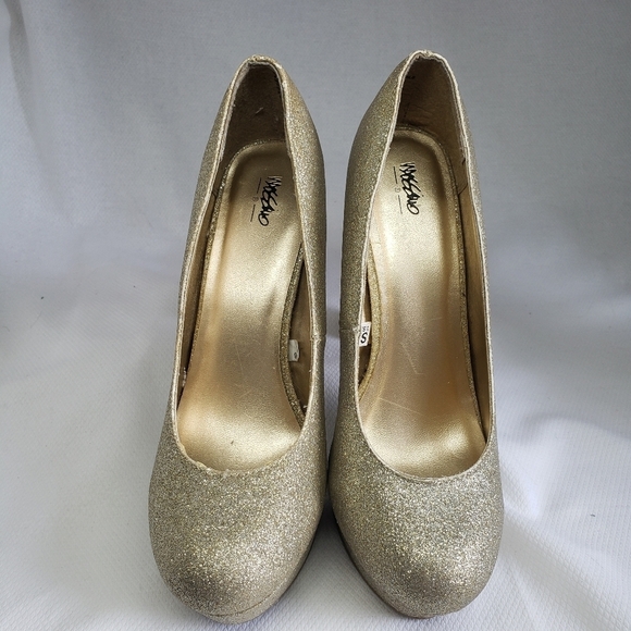 Gold glitter high heel pumps - Picture 4 of 8